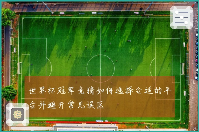 世界杯冠军竞猜如何选择合适的平台并避开常见误区